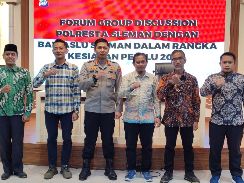 Bawaslu Sleman dan Polri Siap Wujudkan Pemilu 2024 yang Aman dan Damai