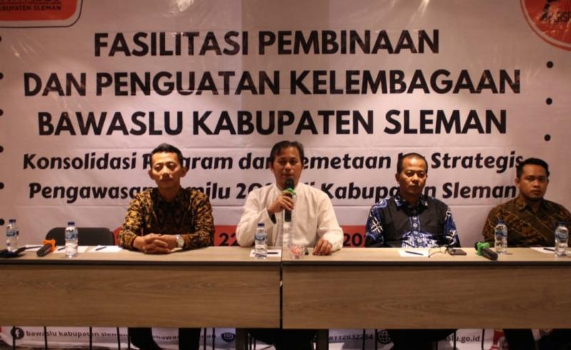 Bawaslu Sleman Ajak Panwascam Petakan Isu Strategis Pengawasan Pemilu 2024