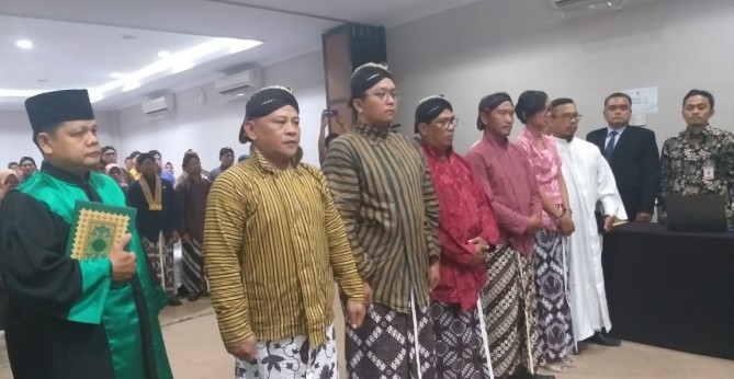 Hadiri Pelantikan PPK, Bawaslu Sleman Harapkan PPK Jadi Mitra Panwascam