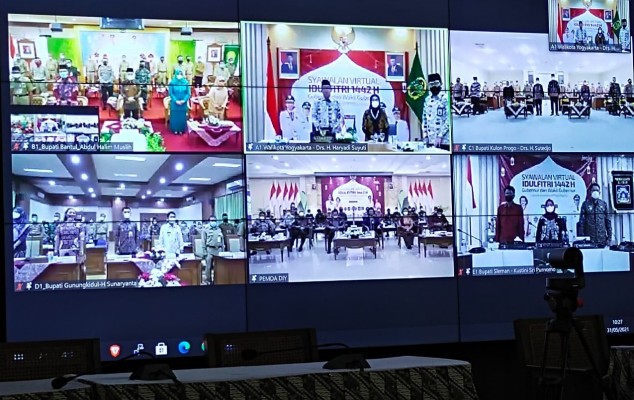 Bersama Pemda, Bawaslu Sleman Ikuti Syawalan Virtual dengan Gubernur DIY