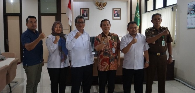 Hadapi Pilkada 2020 Bawaslu Sleman Audiensi dengan Kejari Sleman