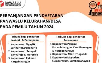 Akomodir Pendaftar Perempuan, Rekrutmen Panwaslu Desa Diperpanjang