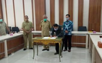 Bawaslu Tanda Tangani Perubahan NPHD Pemilihan Bupati Sleman 2020